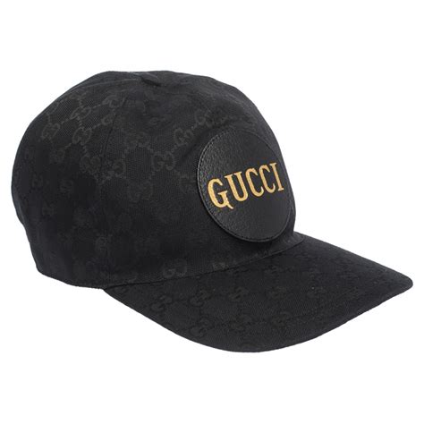 gucci canvas baseball hat black|Gucci baseball cap cheap.